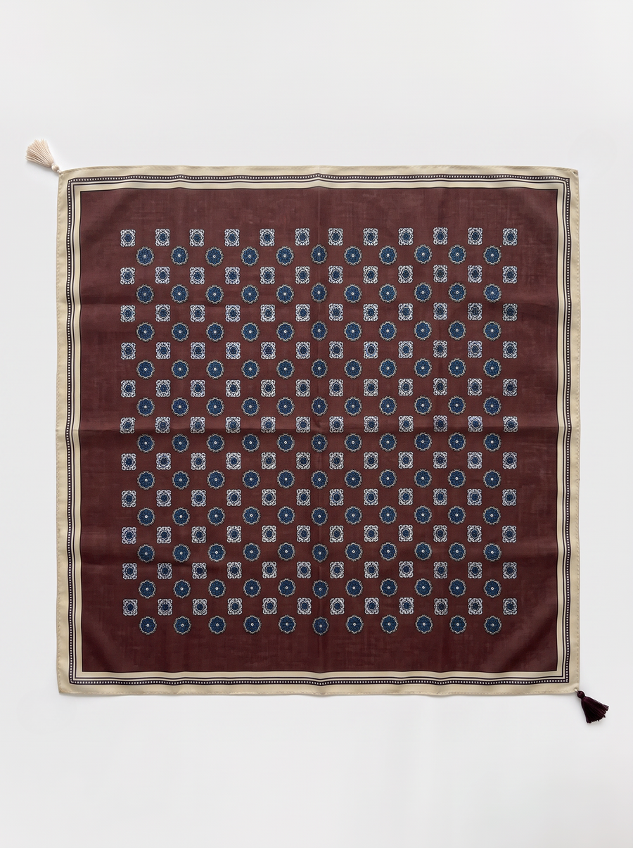 Vintage Medallion Square Scarf