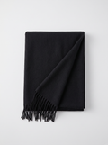 Yak Wool Blend Scarf | Thick Solid Winter Wrap with Fringe