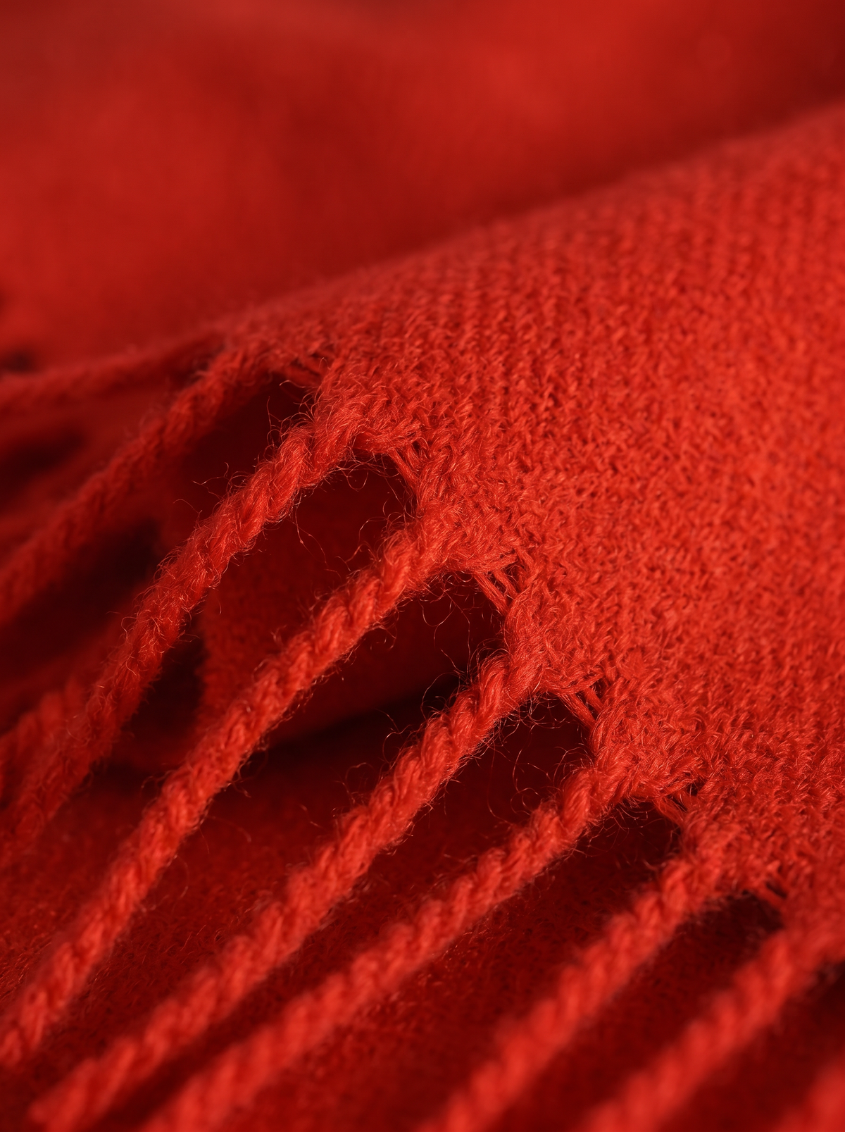 100% Australian Wool Fringed Scarf — Long Solid Wrap