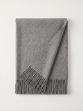 Yak Wool Blend Scarf | Thick Solid Winter Wrap with Fringe