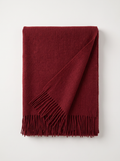 Yak Wool Blend Scarf | Thick Solid Winter Wrap with Fringe