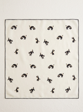 "Spotted Pup" Playful 100% Mulberry Silk Scarf