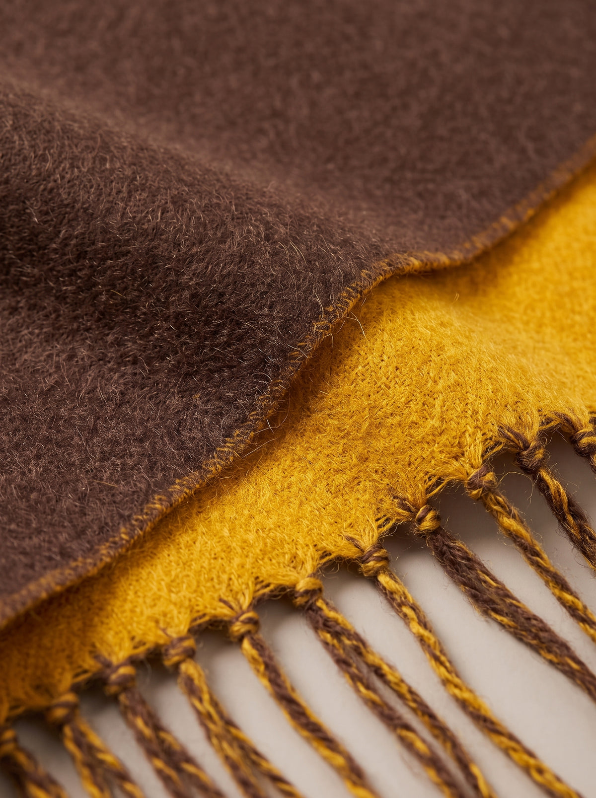 Reversible Contrast Wool Scarf