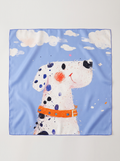 "Dalmatian Dreams" Whimsical 100% Mulberry Silk Scarf