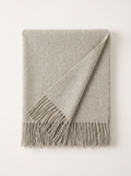 Yak Wool Blend Scarf | Thick Solid Winter Wrap with Fringe