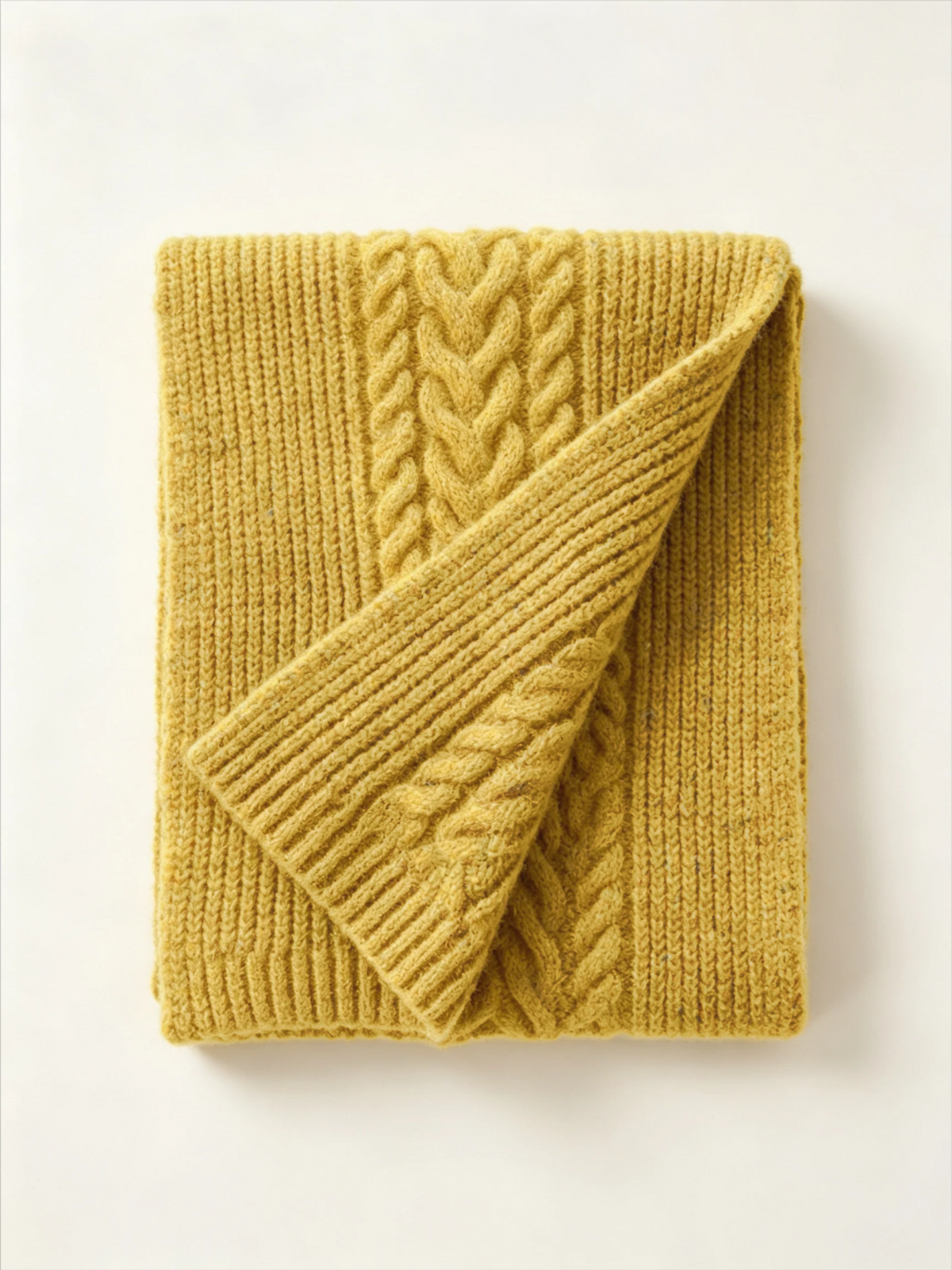 Brushed Rib Wool-Blend Scarf