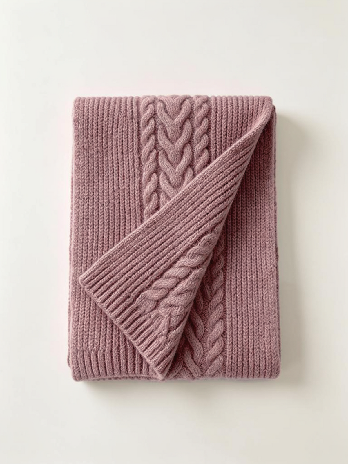 Brushed Rib Wool-Blend Scarf