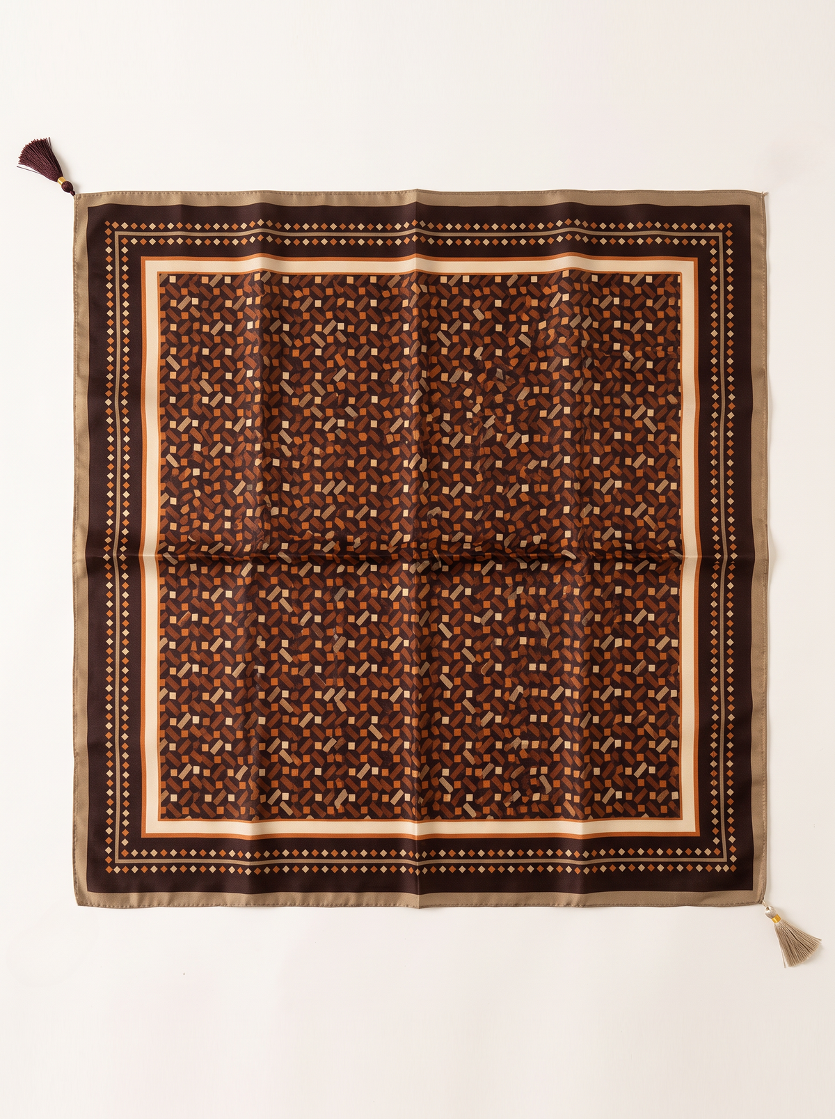 Geometric Mosaic Square Scarf