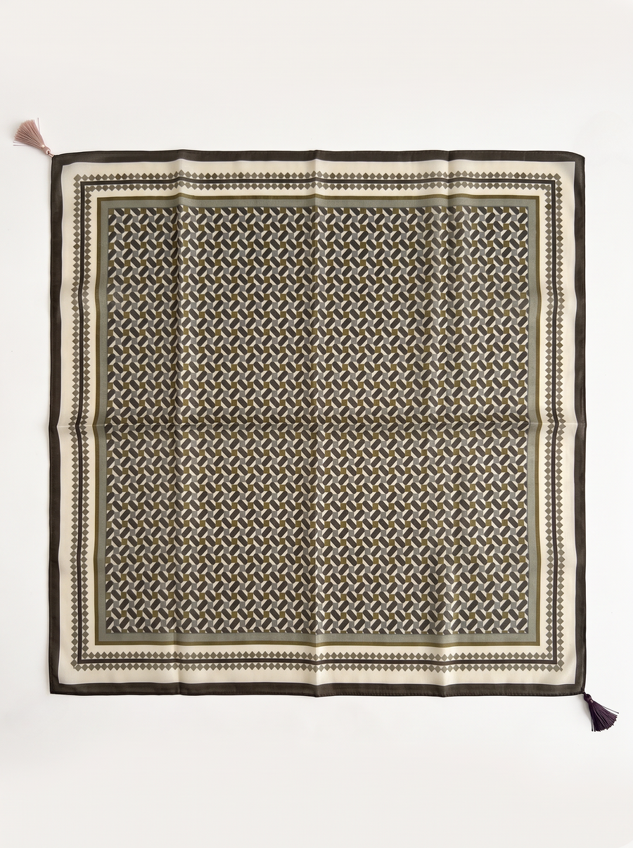 Geometric Mosaic Square Scarf