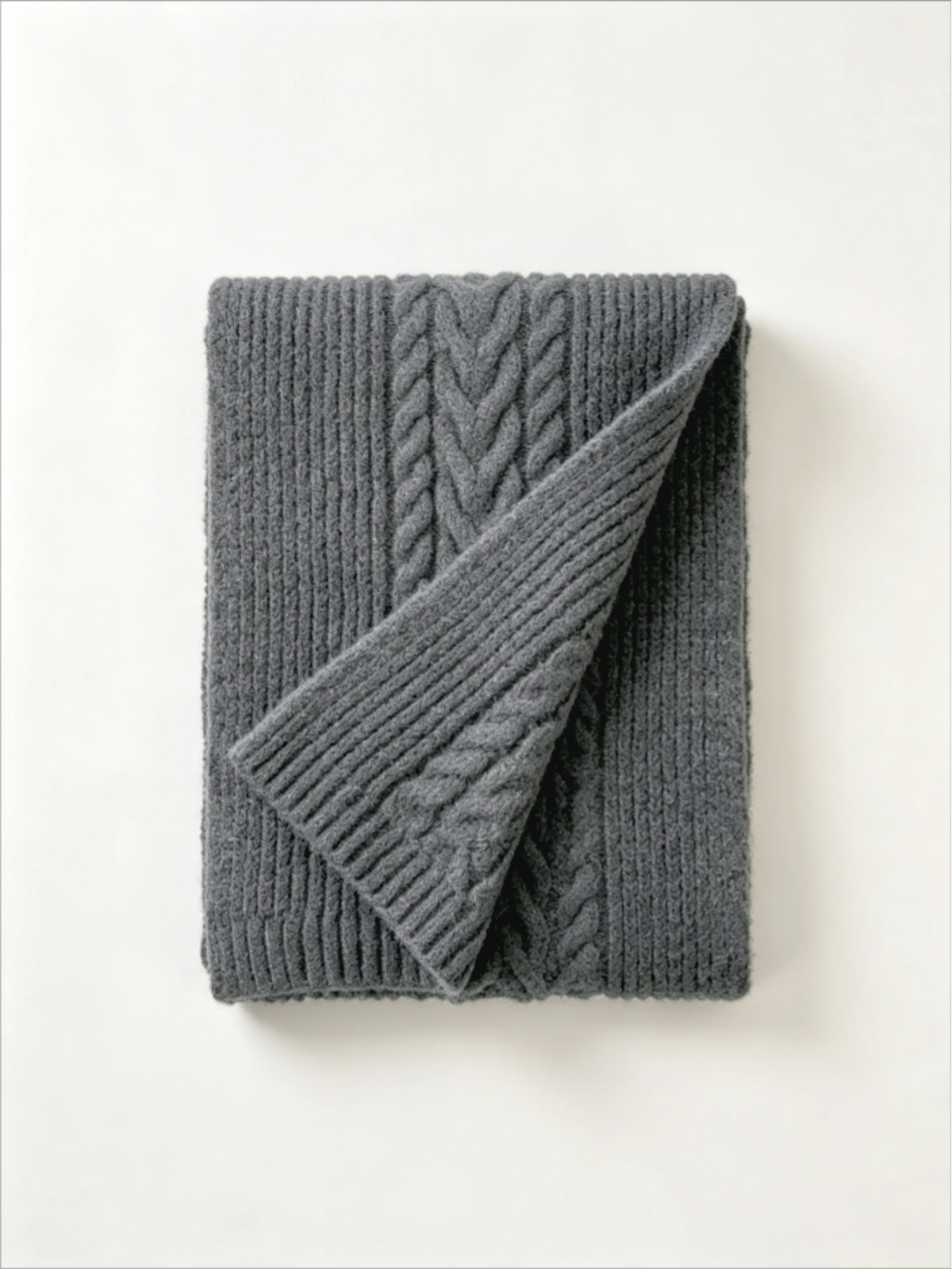 Brushed Rib Wool-Blend Scarf