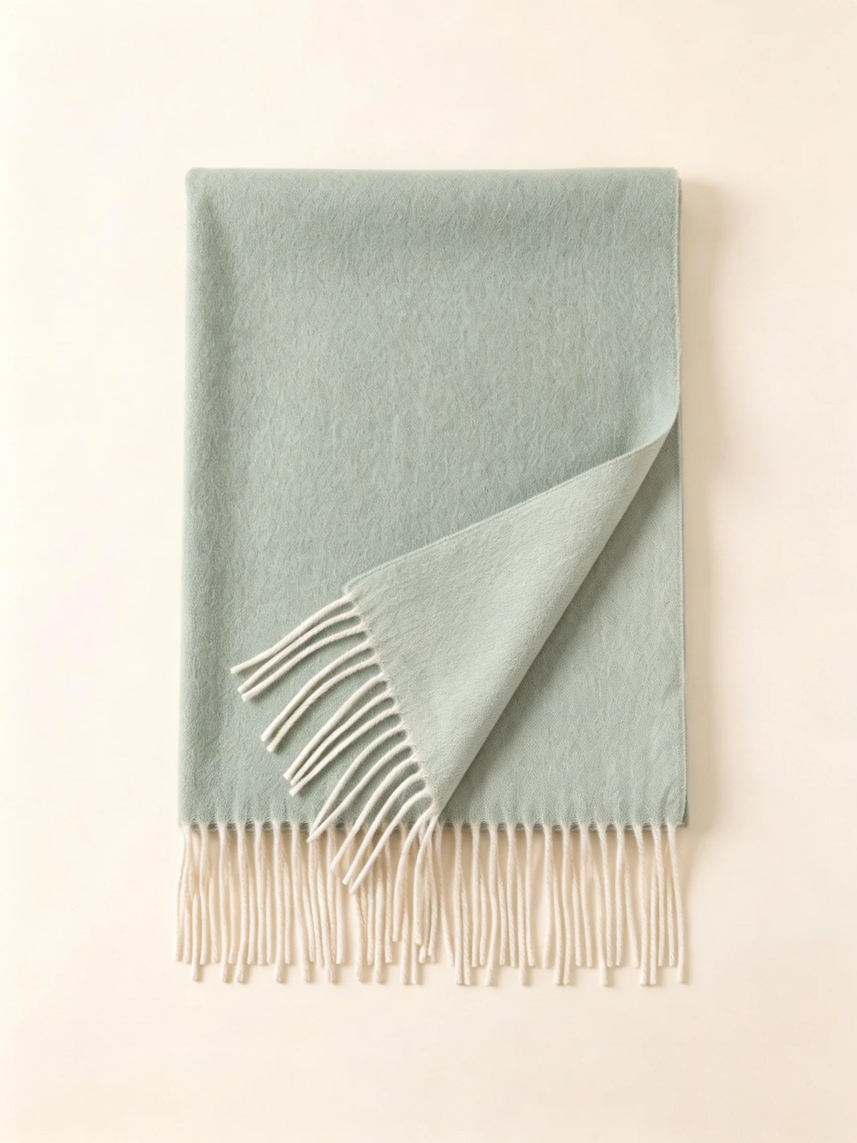 Reversible Two-Tone Wool Scarf