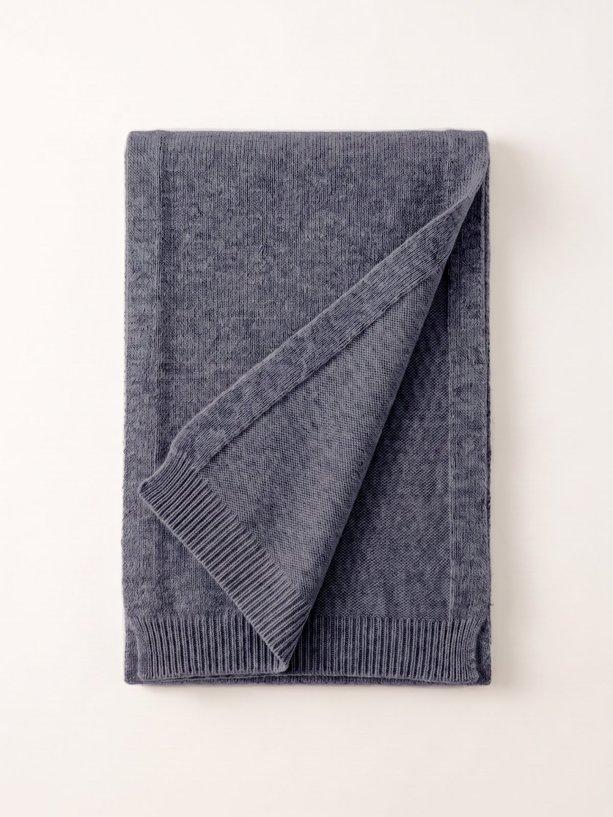 Rib-Knit Pure Wool Scarf