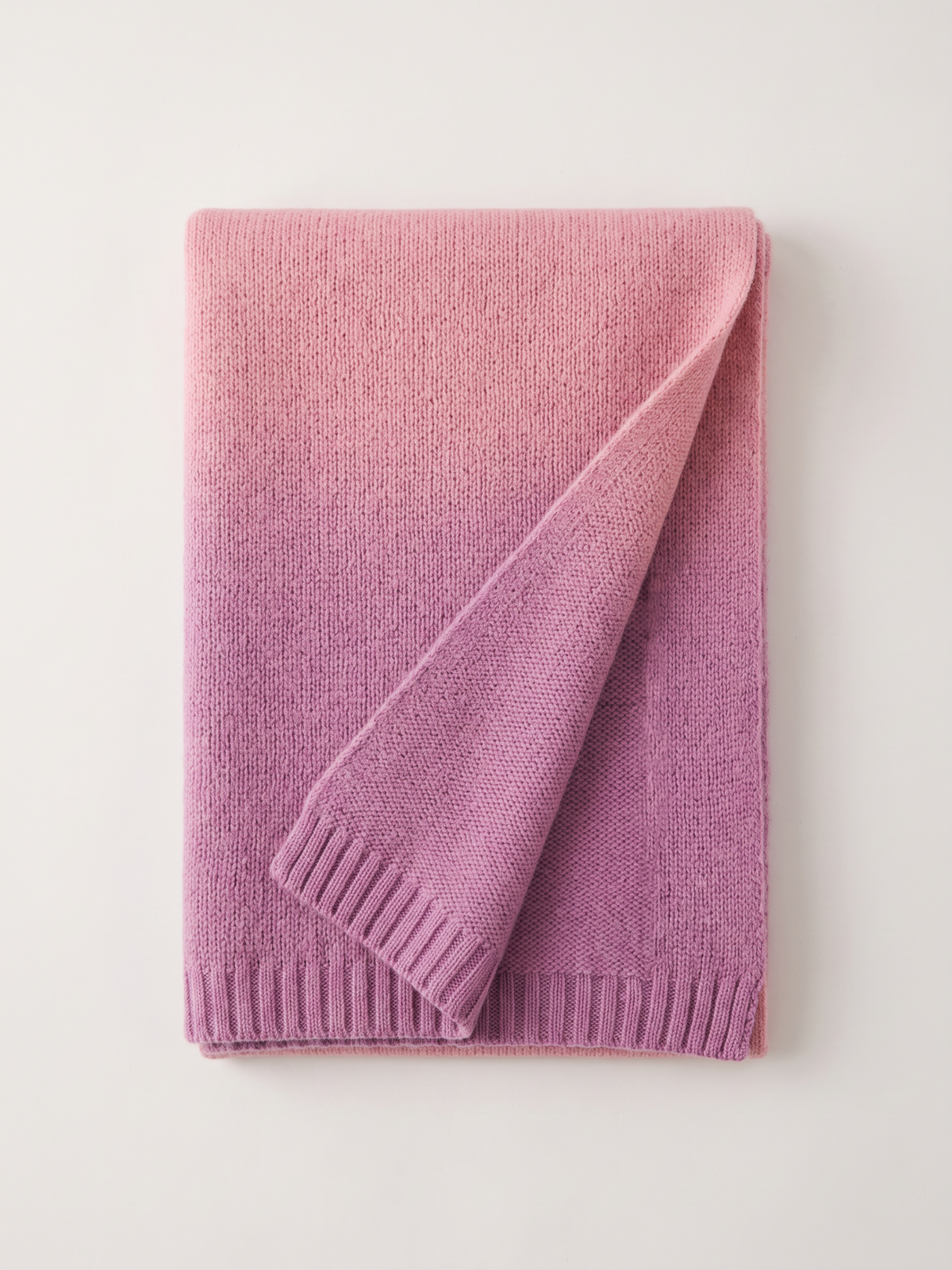100% Wool Gradient Knit Scarf