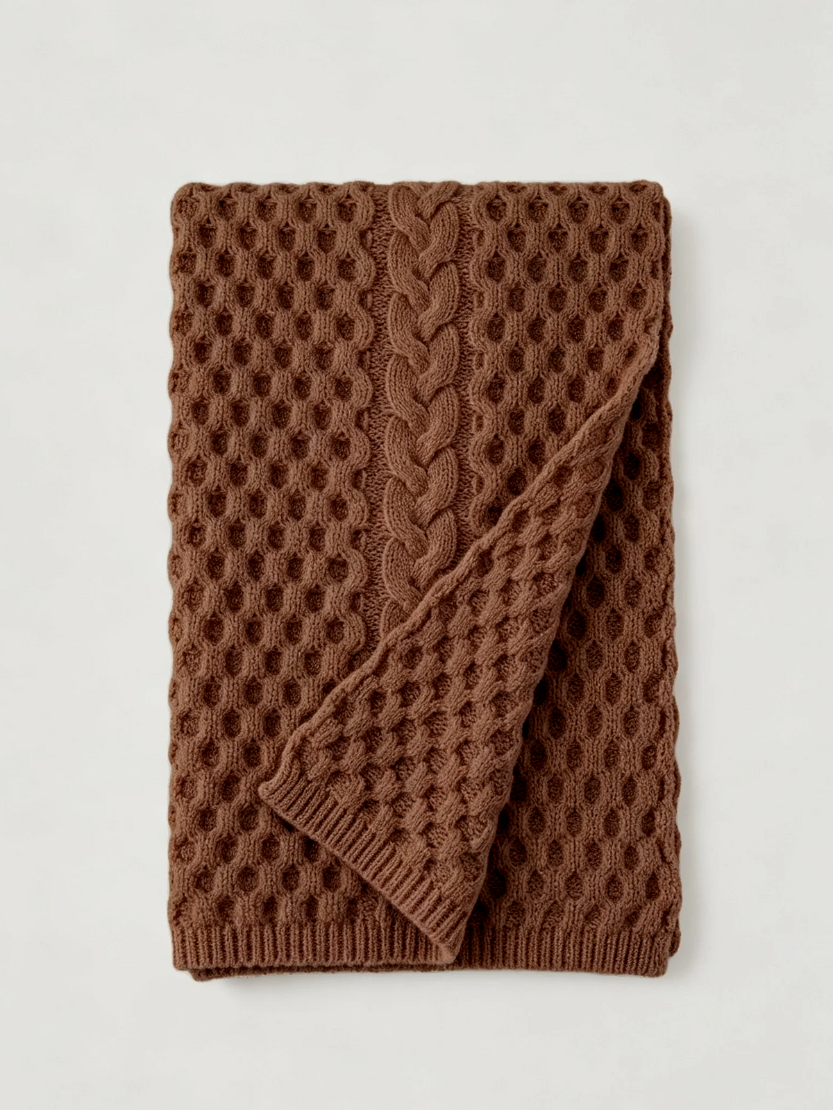 Textured Honeycomb Knit Scarf