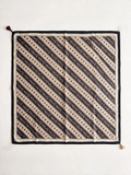 Folk Stripe Tassel Square Scarf