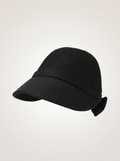 Wool-Blend Bow Cloche Hat