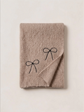Bow-Embroidered Knit Scarf