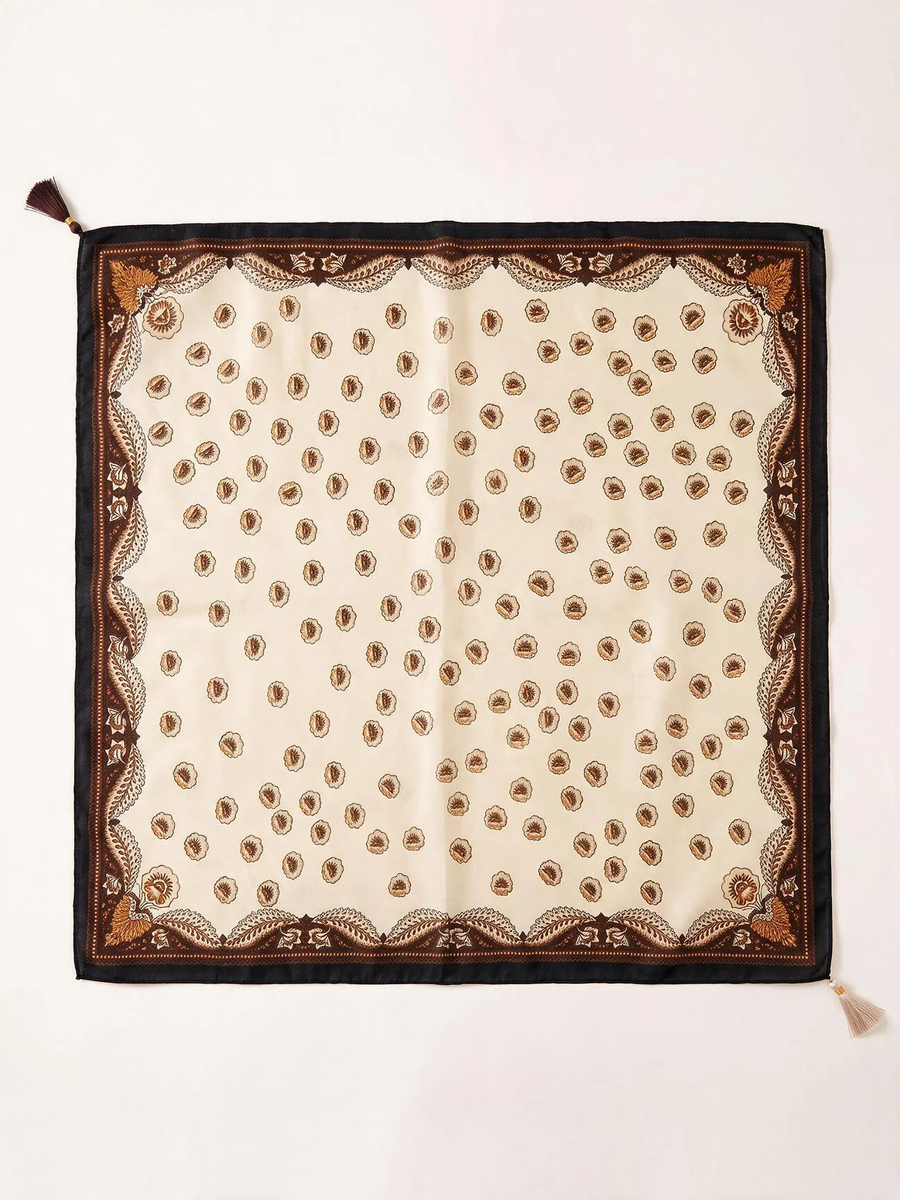 Floral Medallion Square Scarf