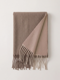 Double-Faced Solid Scarf | Cashmere-Feel Long Fringe Wrap