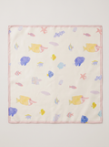"Dreamy Seabed" Ocean 100% Mulberry Silk Scarf