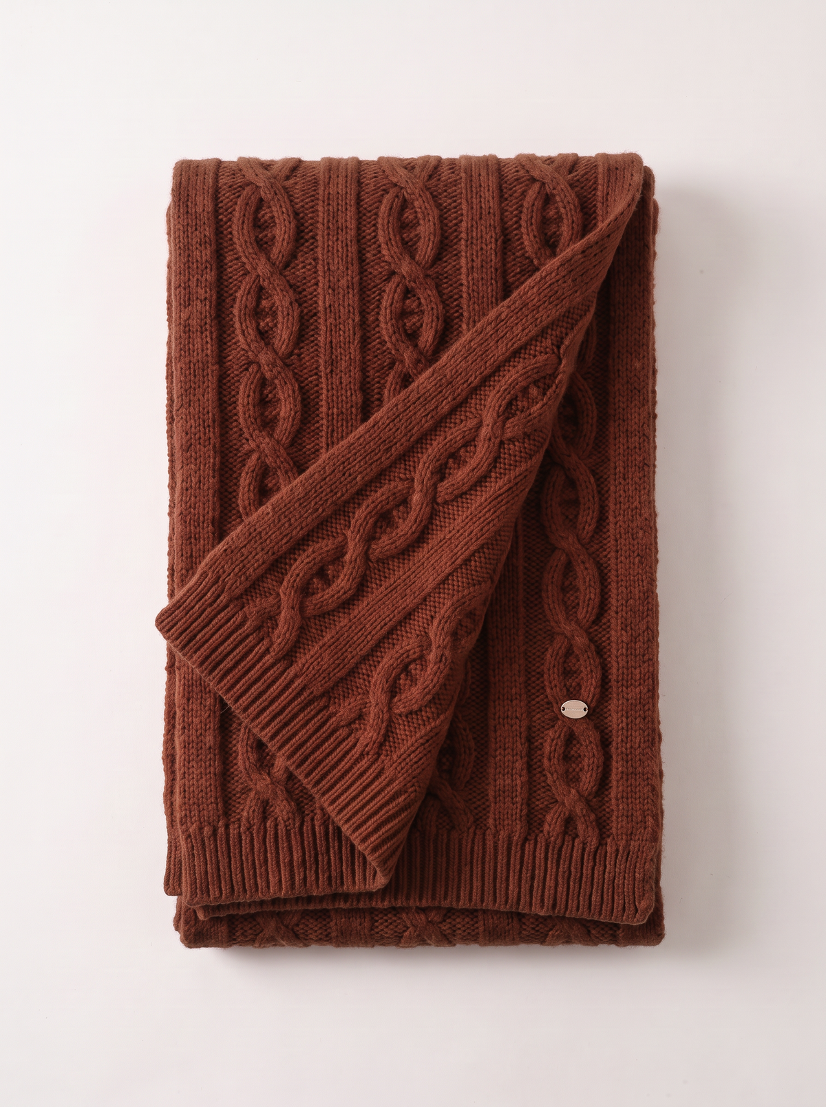 "Cable Knit Comfort" 100% Merino Wool Scarf