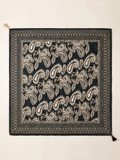Folk Paisley Tassel Square Scarf