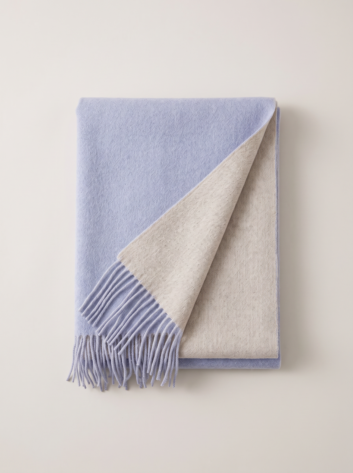 Reversible Contrast Wool Scarf
