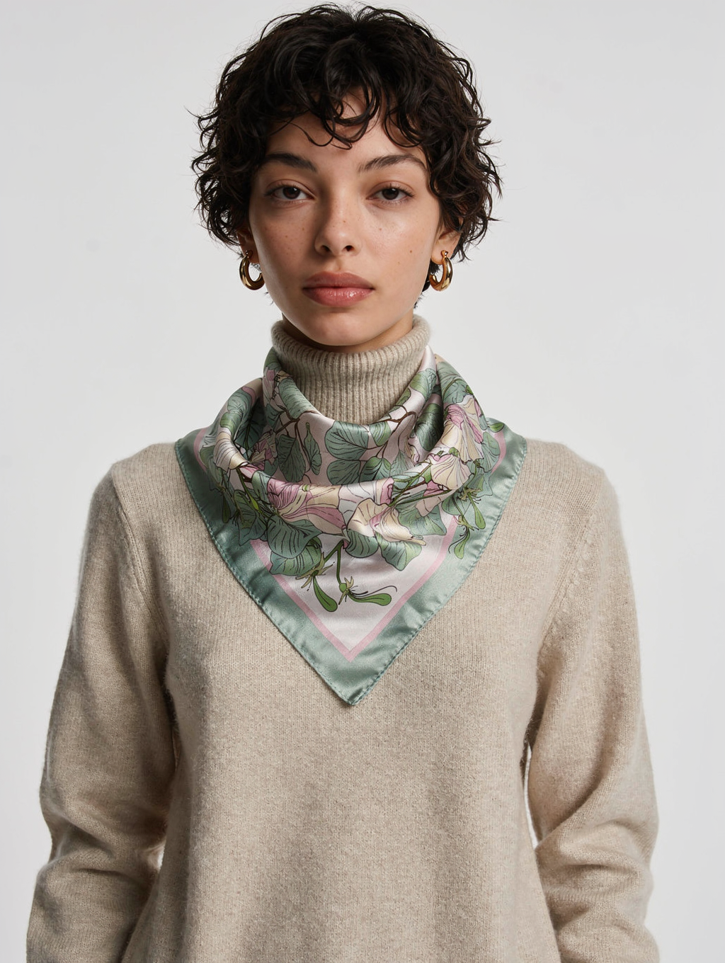 "Dragonfly Meadow" Floral 100% Mulberry Silk Scarf