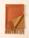 Reversible Two-Tone Wool Scarf