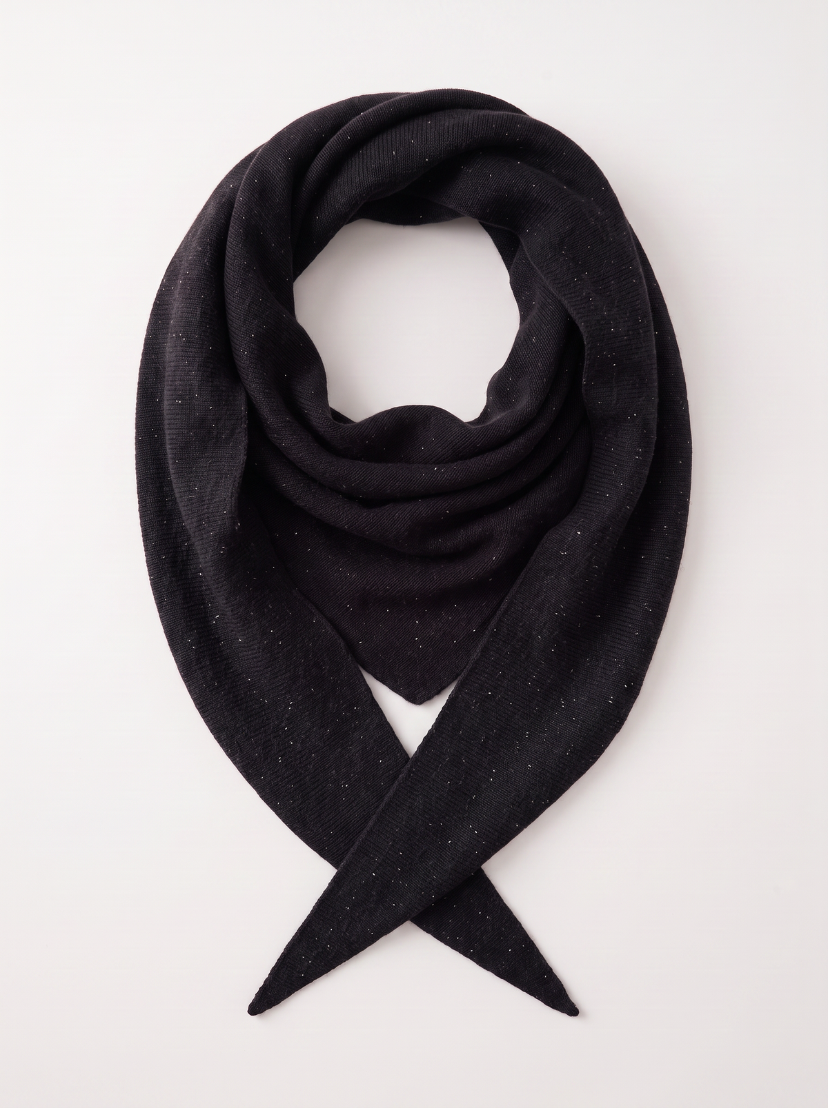 "Oversized Comfort" Dotted 100% Wool Triangle Wrap