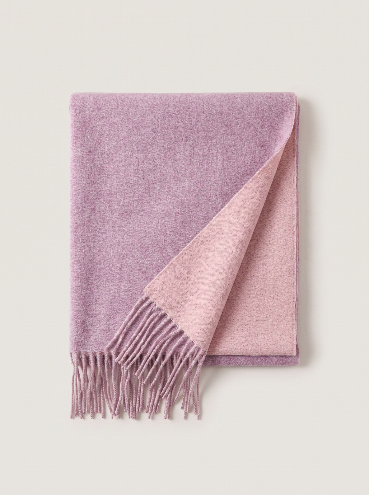 Reversible Contrast Wool Scarf