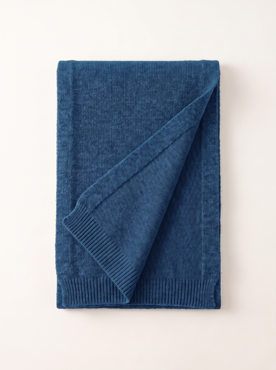 Rib-Knit Pure Wool Scarf