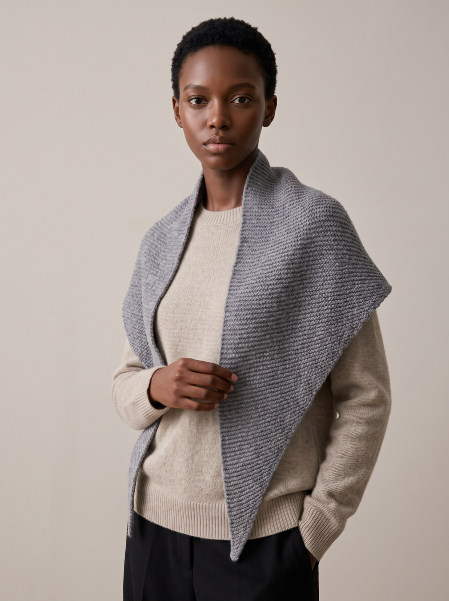 "Sophie's Wrap" Handmade 100% Merino Wool Triangle Shawl
