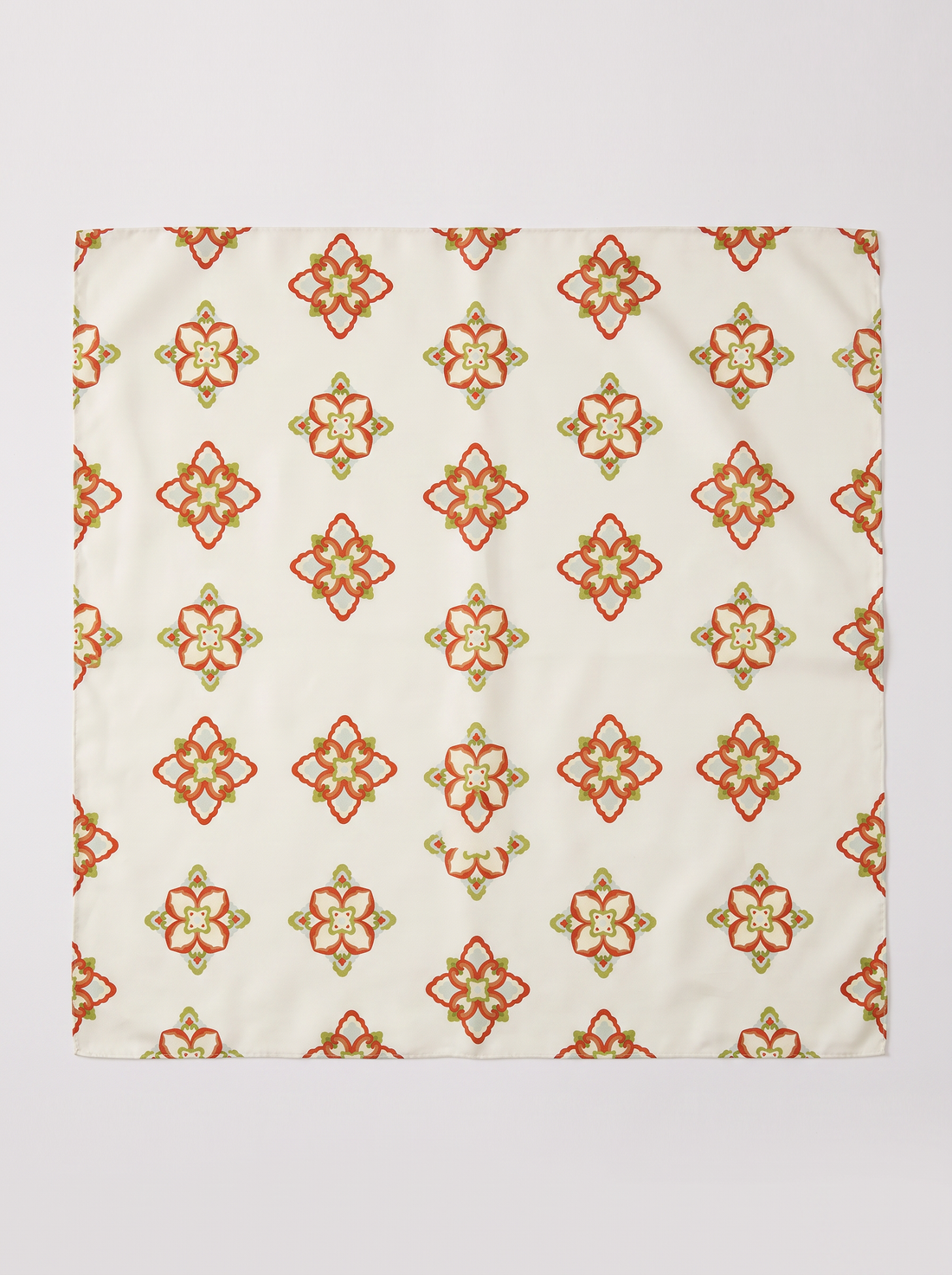 "Oriental Blossom" Floral 100% Mulberry Silk Scarf