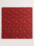 "Vintage Pansy" Floral 100% Mulberry Silk Scarf