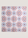 "Oriental Medallion" Floral 100% Mulberry Silk Scarf