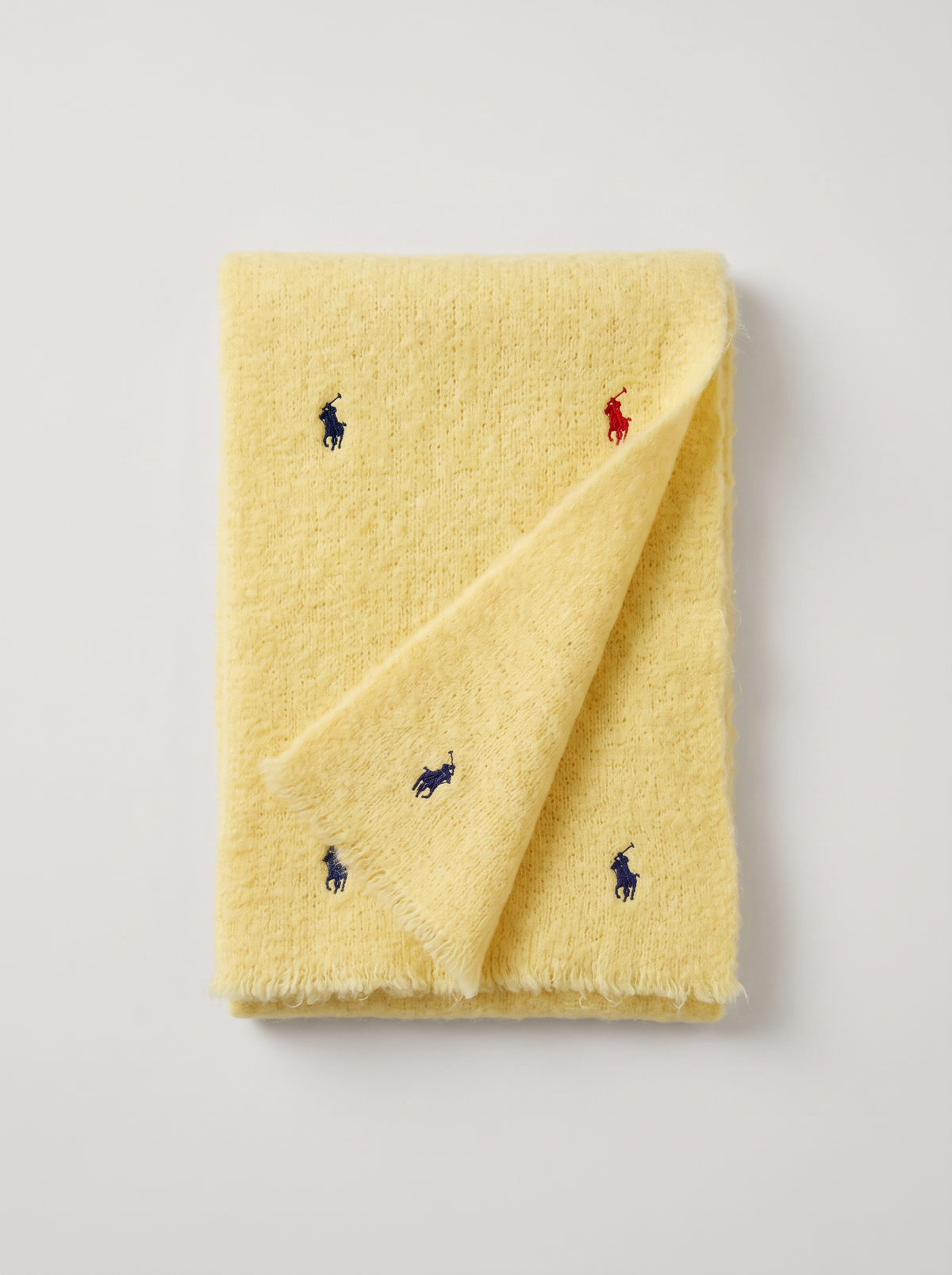 Embroidered Short Knit Scarf