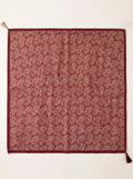 Paisley Border Tassel Square Scarf