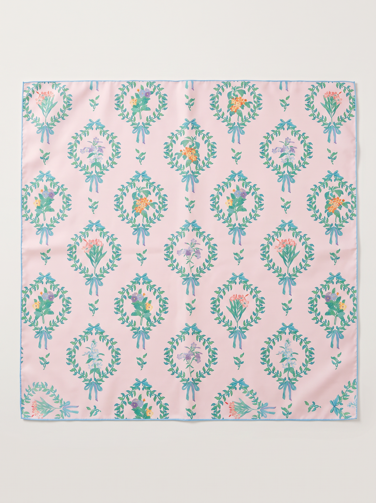 "Silk Bouquet" Floral 100% Mulberry Silk Scarf
