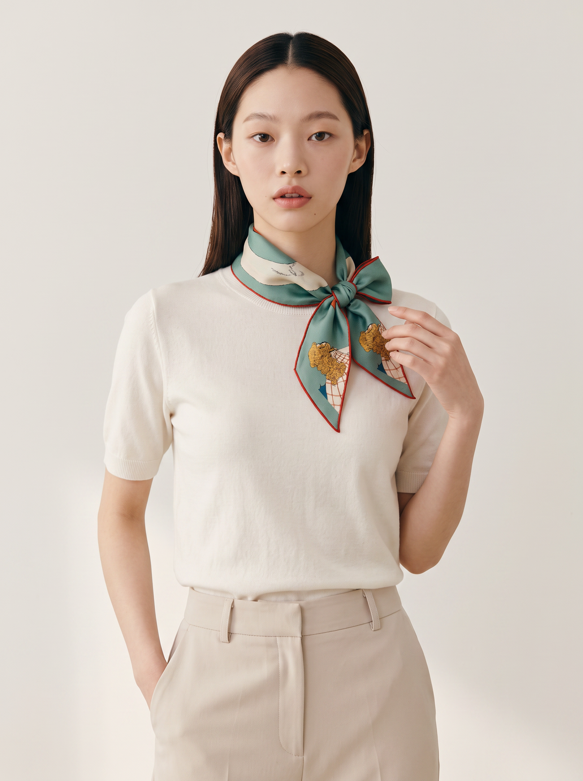 "Swan Lullaby" Fairytale 100% Mulberry Silk Scarf