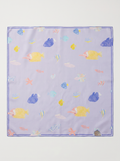 "Dreamy Seabed" Ocean 100% Mulberry Silk Scarf