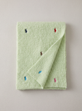 Embroidered Short Knit Scarf