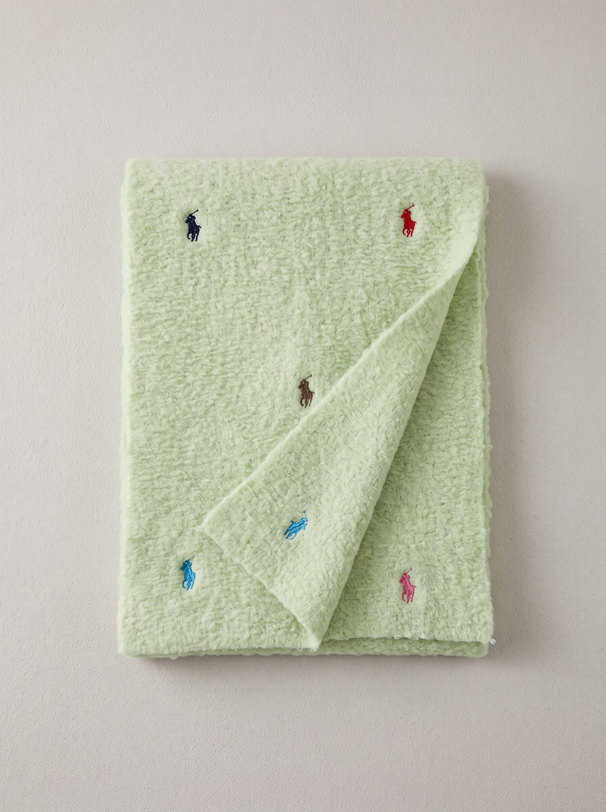 Embroidered Short Knit Scarf