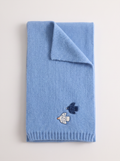 "Dove in Flight" Embroidered 100% Merino Wool Scarf