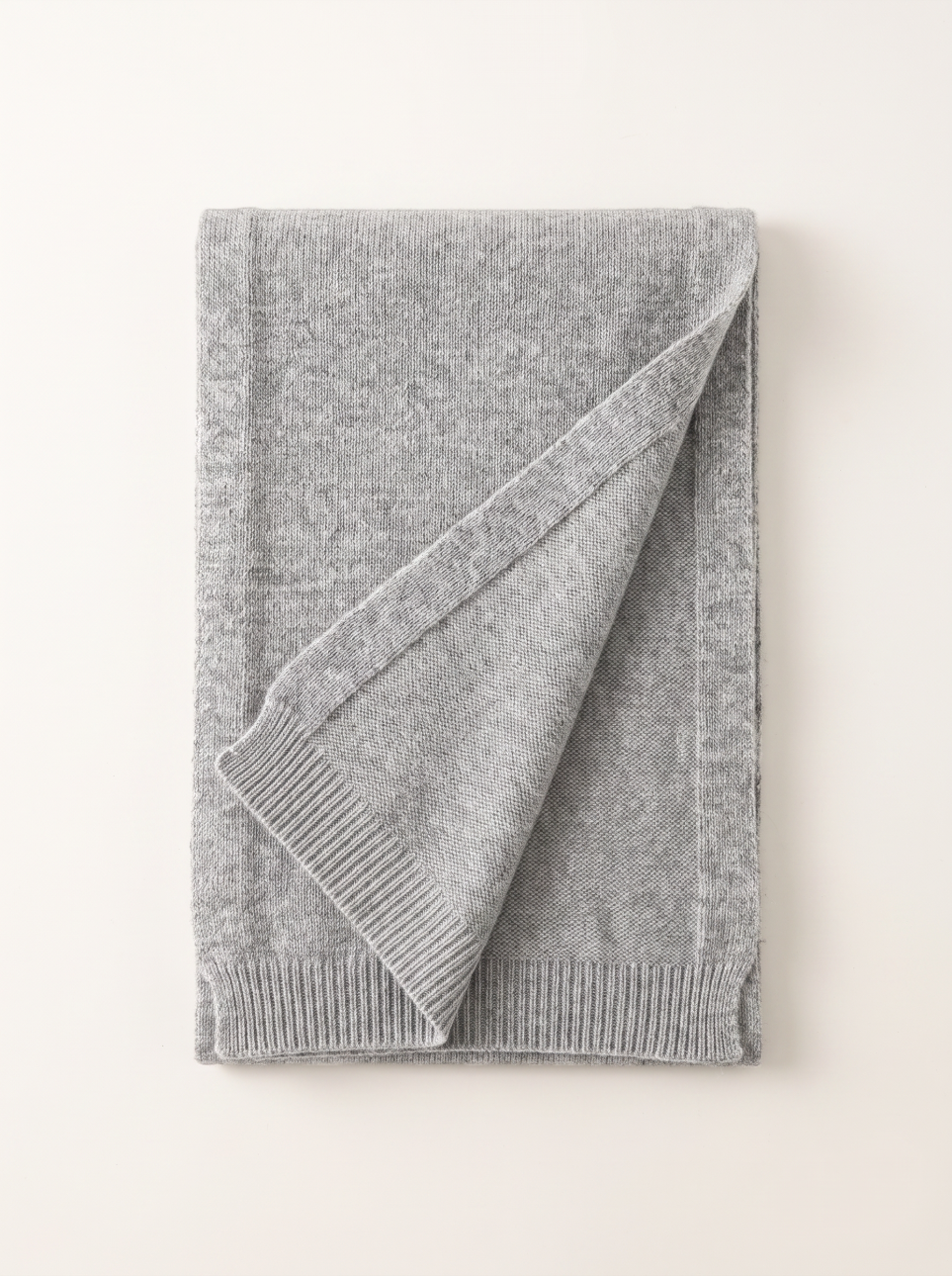 Rib-Knit Pure Wool Scarf
