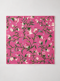 "Garden Reverie" Morning Glory 100% Mulberry Silk Scarf
