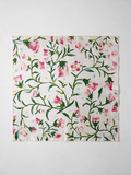 "Garden Reverie" Morning Glory 100% Mulberry Silk Scarf