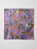 "Osmanthus Nights" Floral 100% Mulberry Silk Scarf