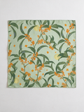 "Osmanthus Nights" Floral 100% Mulberry Silk Scarf