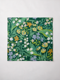 "Voice of Flowers" Watercolor Floral 100% Mulberry Silk Scarf